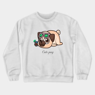 Cute pug love Crewneck Sweatshirt